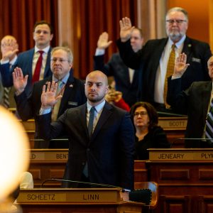 Representatives taking the oath of office